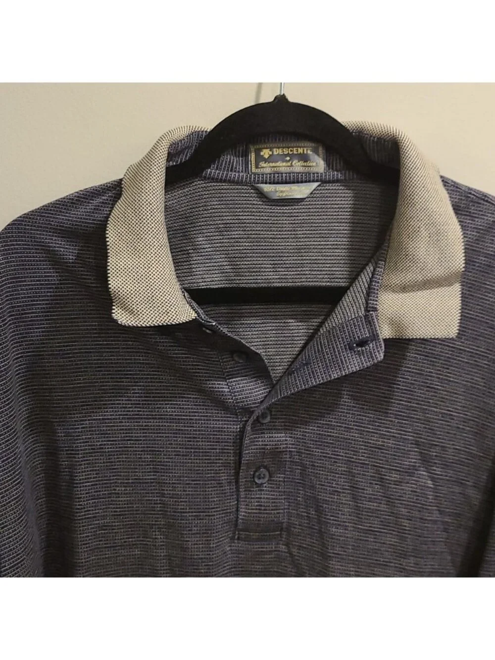 Descents 100% Egyptian cotton collared long sleeve